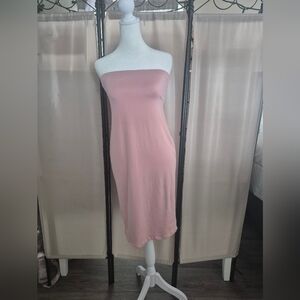 Elegant Strapless Blush Dress